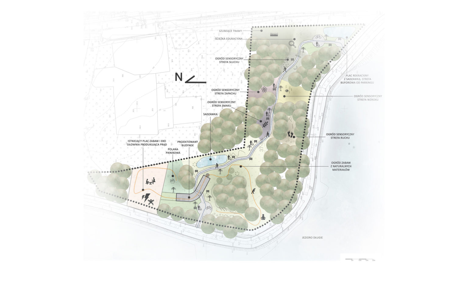 projekt zagospodarowania terenu toalety publicznej w Olsztynie